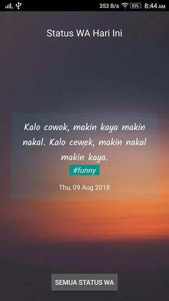Status WA Terbaru 2018 dan Lucu screenshot 1
