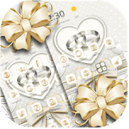 Golden Luxury Bow Silver Bracelet Theme icon