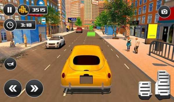 US Taxi Driver: Yellow Cab Driving Games स्क्रीनशॉट 16