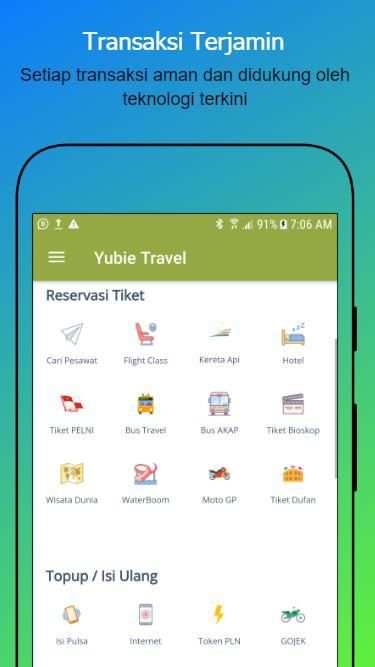 Yubie Travel / Tiket, Pulsa, PPOB screenshot 2