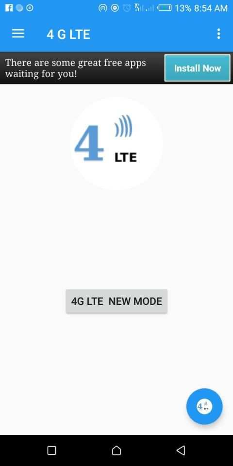 4 G LTE network mode screenshot 3