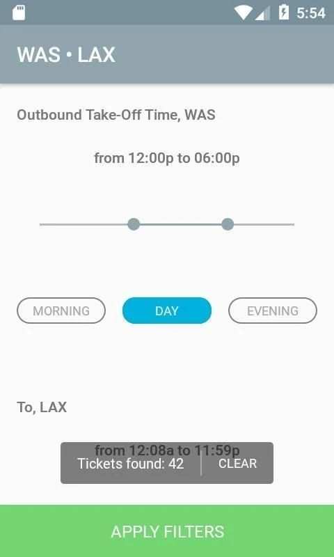 Flight ticket rate screenshot 1