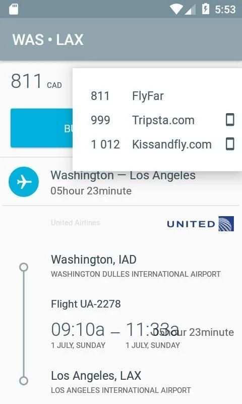 Flight ticket rate screenshot 2