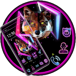 ikon Neon Wolf Launcher Theme *