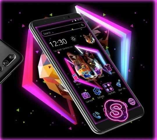 Neon Wolf Launcher Theme * screenshot 2