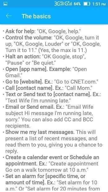 Ok Google Commands screenshot 4