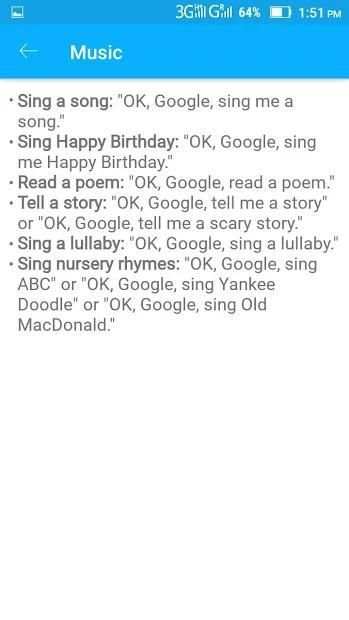 Ok Google Commands screenshot 2