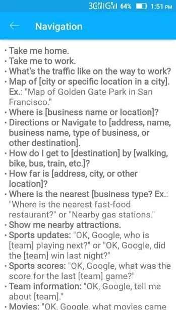 Ok Google Commands स्क्रीनशॉट 3