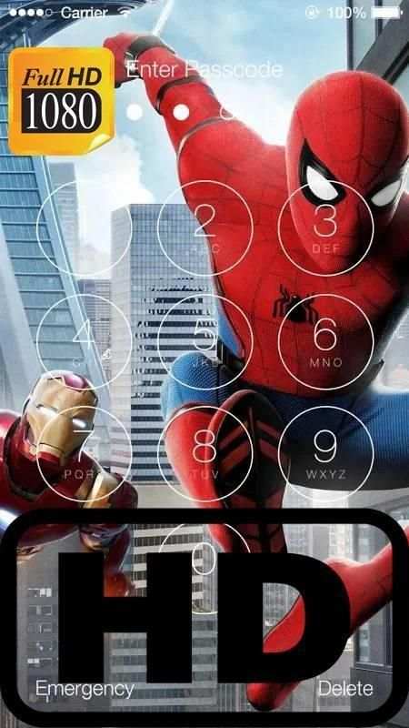 Spider-Man Home Cooming Wallpaper Lock Screen screenshot 2