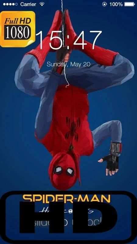 Spider-Man Home Cooming Wallpaper Lock Screen screenshot 3