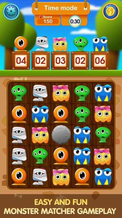 Funny Tiles: Monster Match 3 Puzzle screenshot 2
