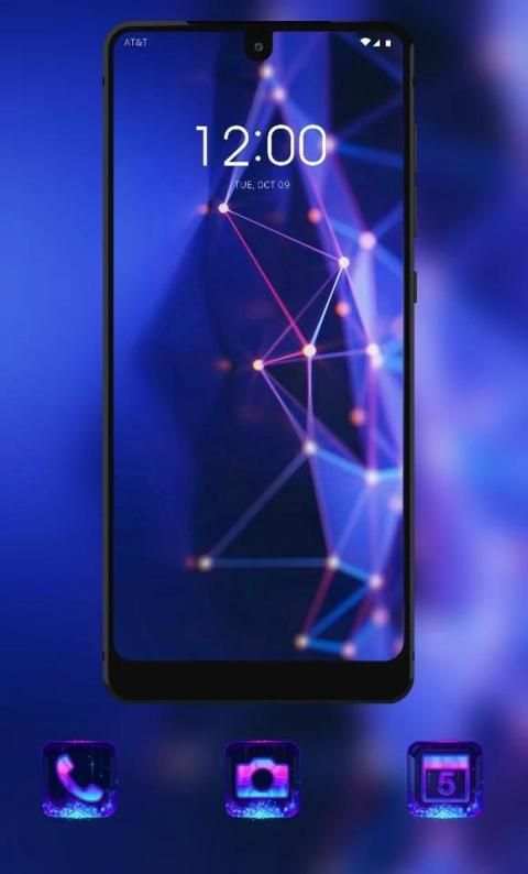 Colorful theme Blue abstract dot line surface स्क्रीनशॉट 2