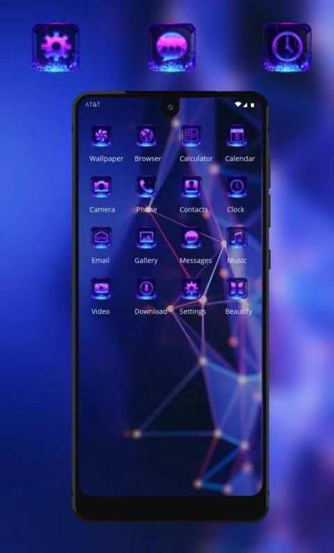 Colorful theme Blue abstract dot line surface स्क्रीनशॉट 3