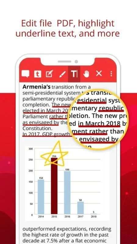 PDF Reader for Android स्क्रीनशॉट 2