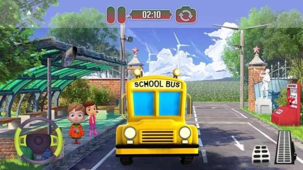 High school Bus Simulator:Super Bus Driving 2019 screenshot 2