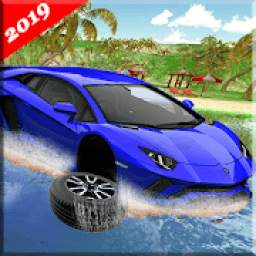 Water Surfing Floating Car Racing Game 2019