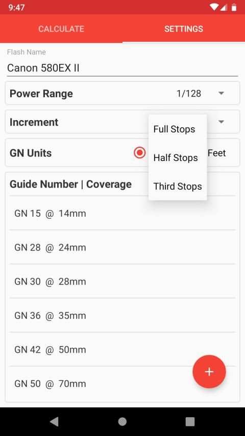 Manual Flash Calculator (Free) स्क्रीनशॉट 1