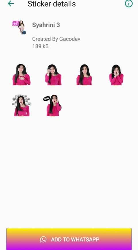 Stiker Syahrini untuk Whatsapp screenshot 5