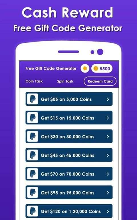 Cash Reward - Free Gift Code Generator screenshot 1