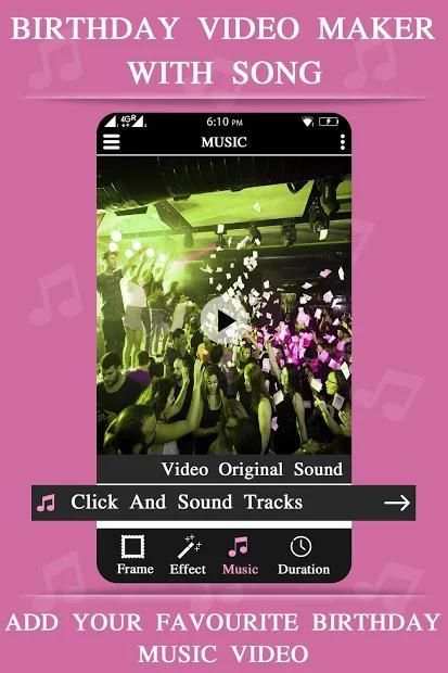 Birthday Video Maker - Video Creator स्क्रीनशॉट 4