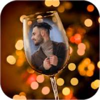 Wine Glass Photo Frame