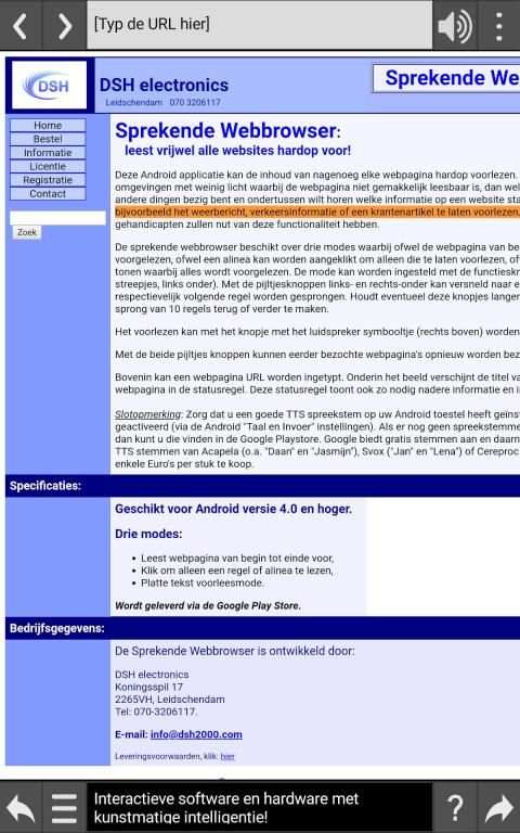 Sprekende Browser screenshot 6
