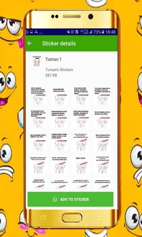 Tuman Meme Aplikasi WA Sticker edit lengkap screenshot 2