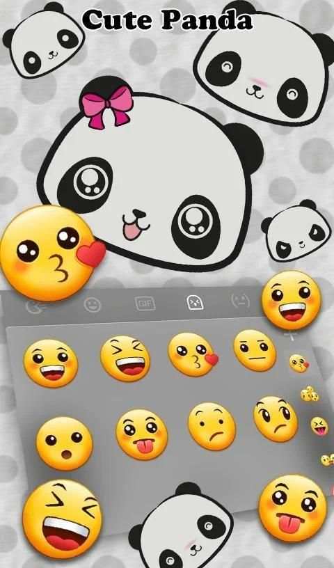 Cute Panda Keyboard Theme screenshot 2