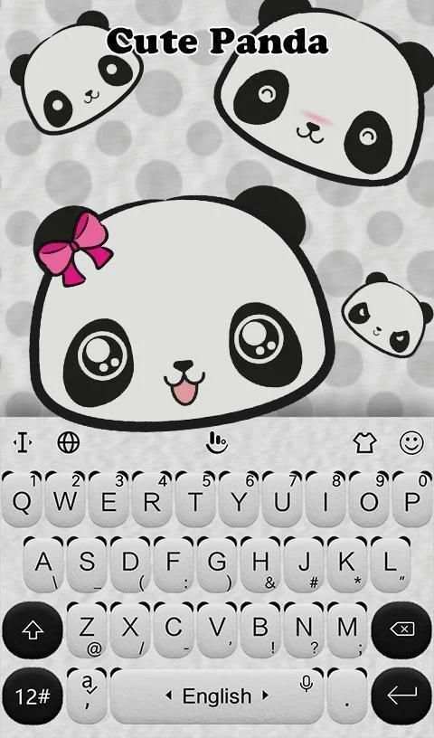 Cute Panda Keyboard Theme screenshot 5