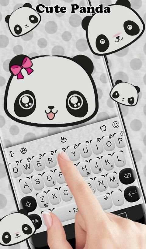 Cute Panda Keyboard Theme screenshot 3