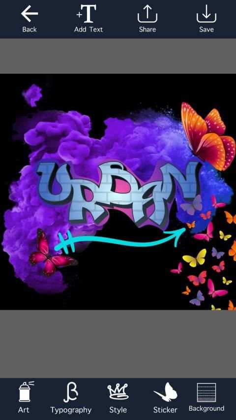 Smoke Graffiti Name Art Maker screenshot 4