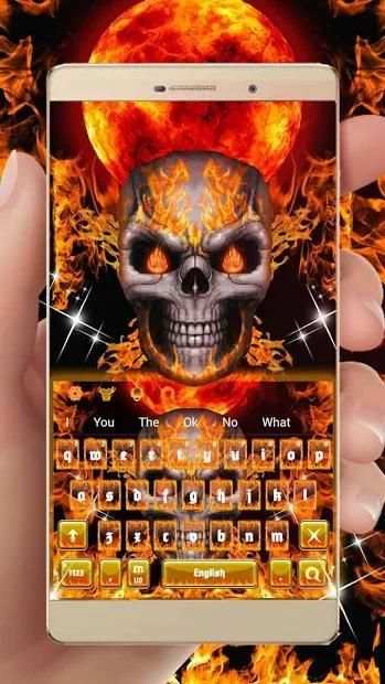 Fire skull keyboard स्क्रीनशॉट 2