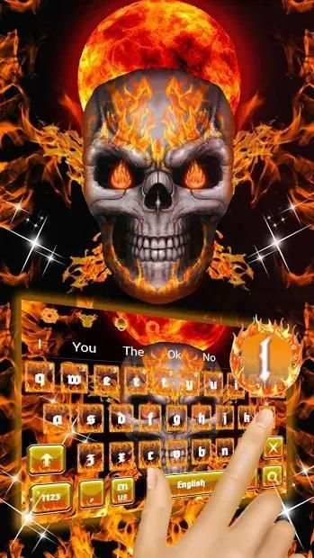 Fire skull keyboard स्क्रीनशॉट 1