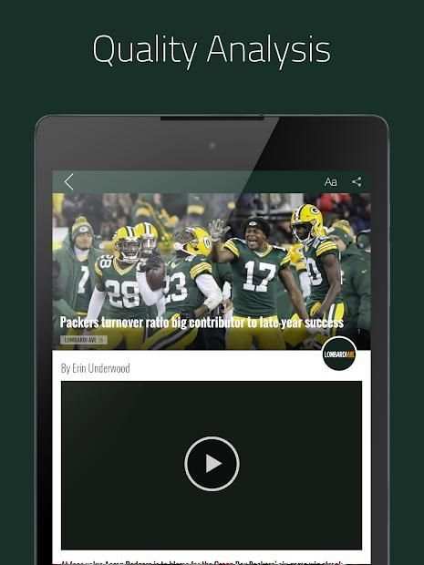 Green Bay Football: Fan News screenshot 1
