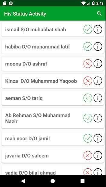 HIV Status Activity screenshot 2