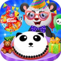 Panda Birthday Cake pembuat Partai: Hiasi Fun