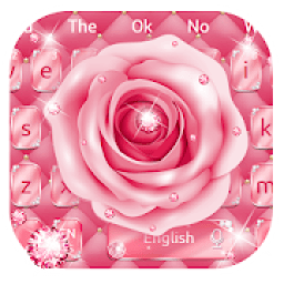 ikon Pink Rose Diamond Keyboard