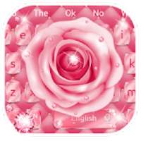Pink Rose Diamond Keyboard