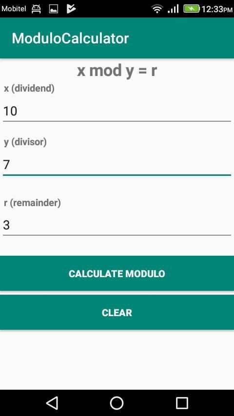 Modulo Calculator screenshot 1
