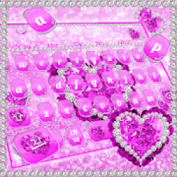 Lavender Diamond Rose Keyboard Theme आइकन