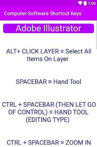 Computer-Software Shortcut Keys screenshot 3