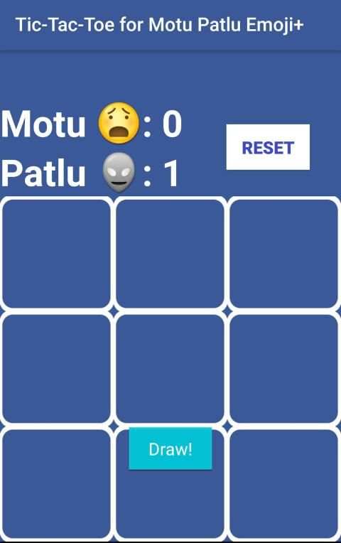 Tic-Tac-Toe for Motu Patlu Emoji+ screenshot 1