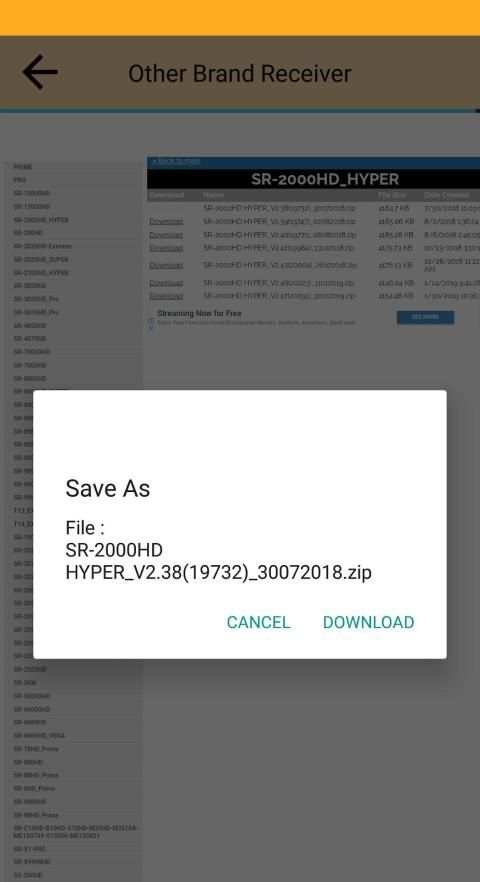 Satellite Dish Receiver Software Downloader screenshot 1