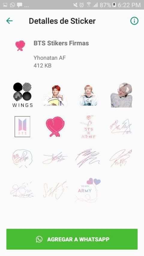 BTS Stickers KPop para Whatsapp screenshot 2