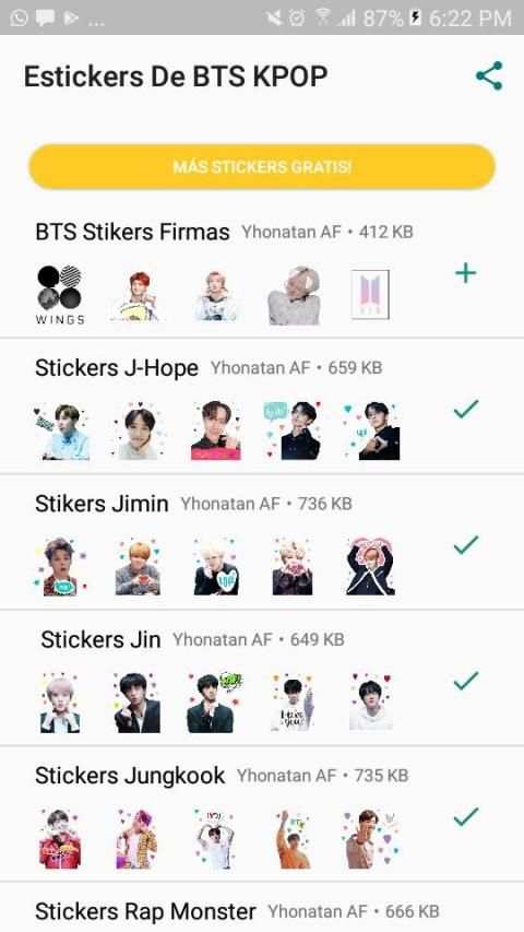 BTS Stickers KPop para Whatsapp screenshot 3