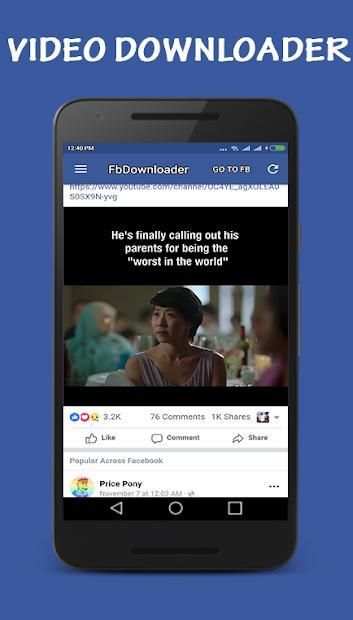 Video Downloader for Facebook: My FBvideosdownload screenshot 1