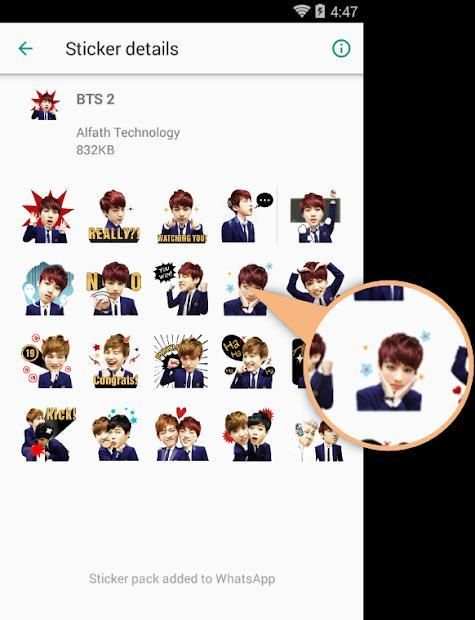 Sticker BTS for WAStickerApps screenshot 1