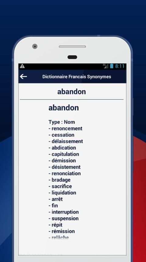 Dictionnaire Francais Synonymes скриншот 2