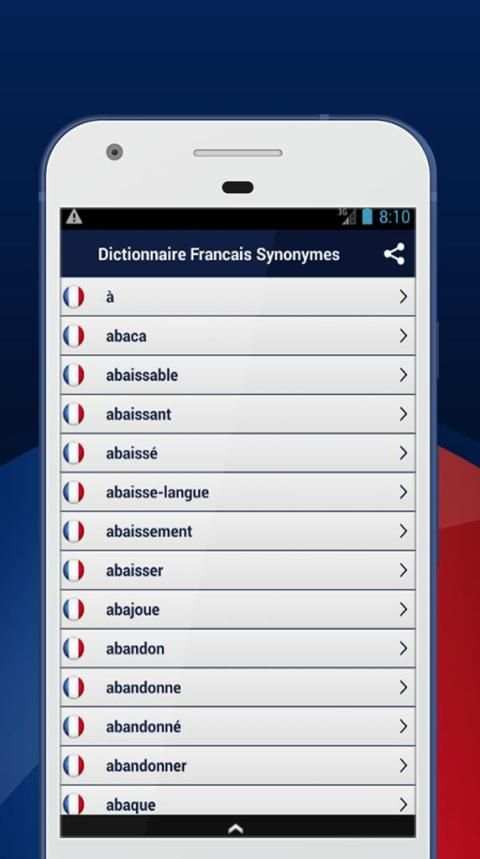 Dictionnaire Francais Synonymes скриншот 3