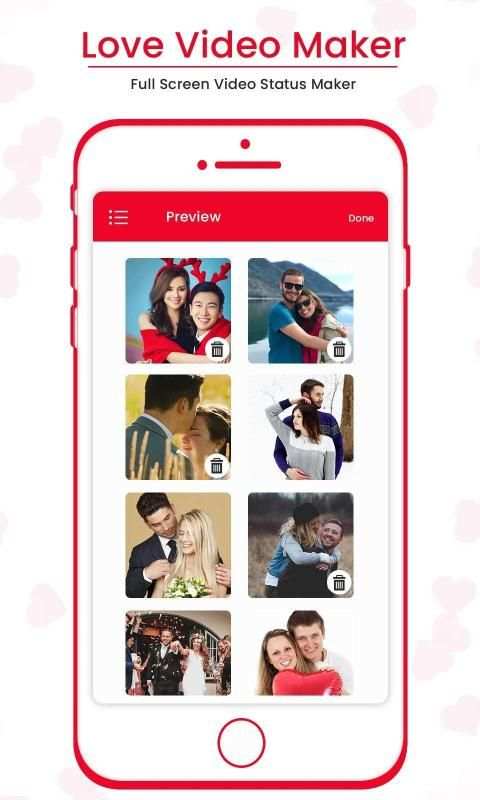 Love Video Maker : Full Screen Video Status Maker स्क्रीनशॉट 3